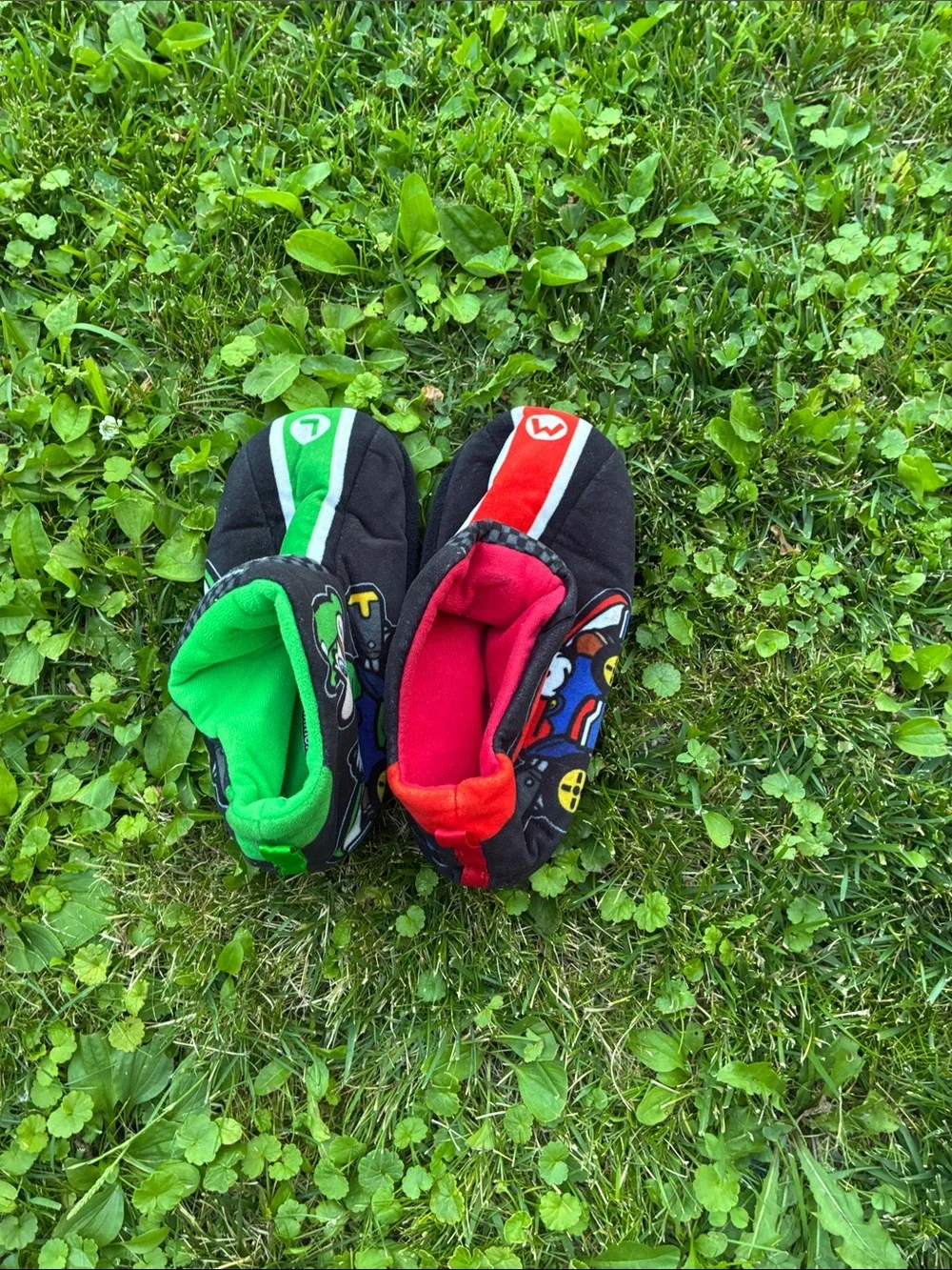 Kids Black & Red Character Slip-On Shoes